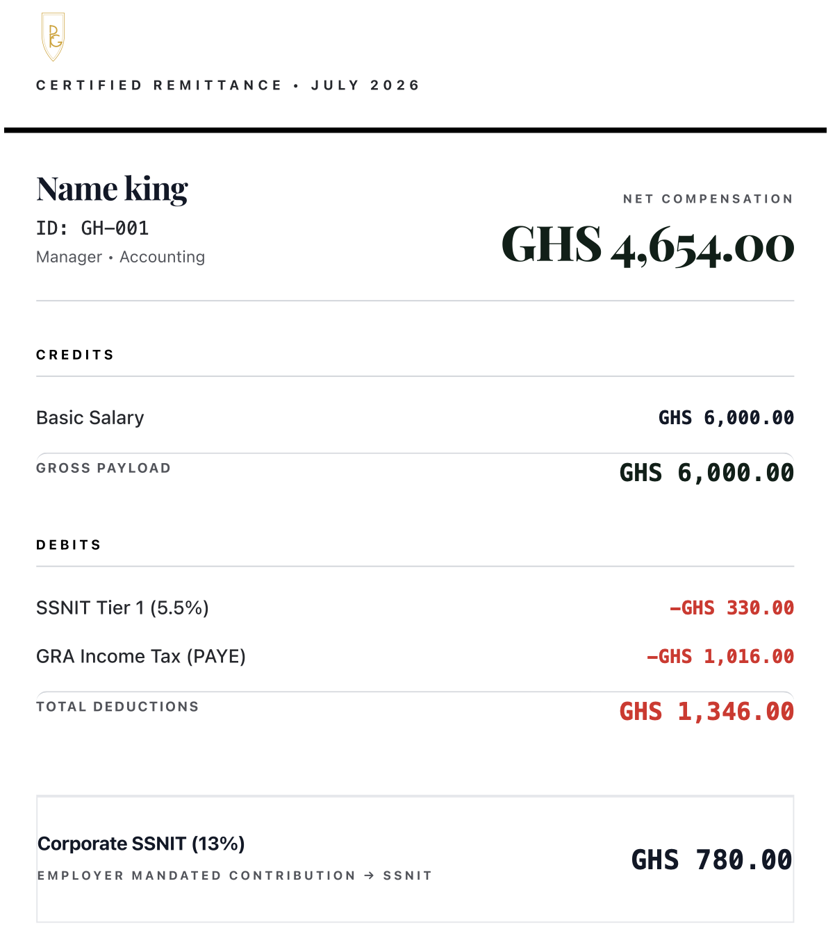 El Kag Payroll — payslip view preview
